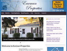 Tablet Screenshot of earmanproperties.com